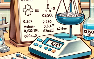 Calcul de masse et nombre de moles