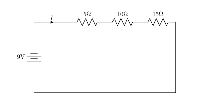 Calcul de la tension dans un circuit en série