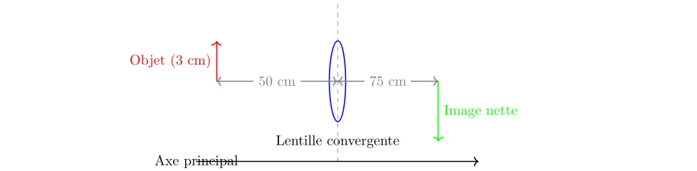 Calcul de la Distance Focale d’une Lentille