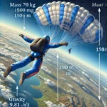 Calcul de la vitesse d'un parachutiste